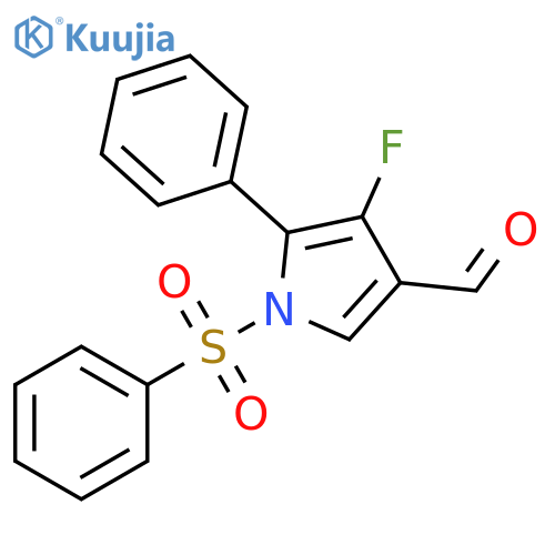 1H-Pyrrole-3-carboxaldehyde, 4-fluoro-5-phenyl-1-(phenylsulfonyl)- structure
