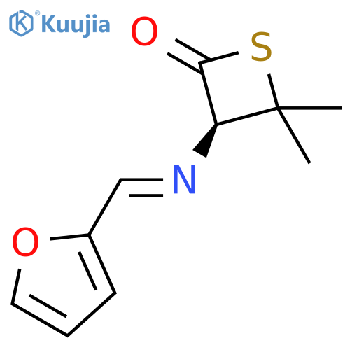 2-Thietanone, 3-[(2-furanylmethylene)amino]-4,4-dimethyl-, (R)- structure