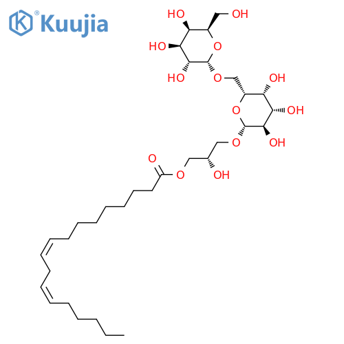 b-D-Galactopyranoside,(2S)-2-hydroxy-3-[[(9Z,12Z)-1-oxo-9,12-octadecadien-1-yl]oxy]propyl 6-O-a-D-galactopyranosyl- structure