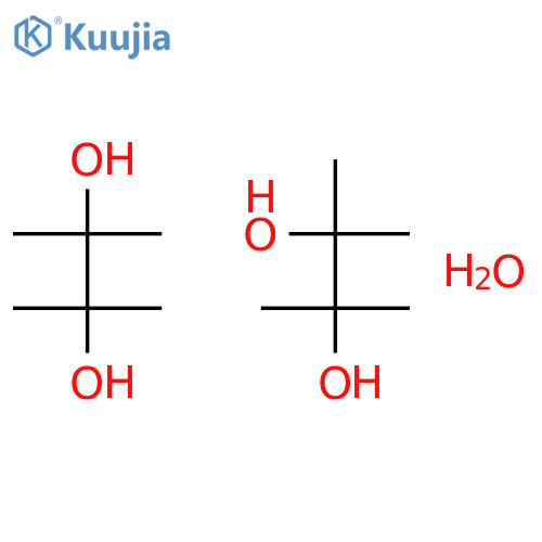 2,3-Butanediol, 2,3-dimethyl-, hydrate (2:1) structure