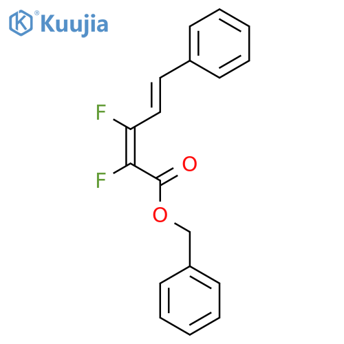 2,4-Pentadienoic acid, 2,3-difluoro-5-phenyl-, phenylmethyl ester, (2Z)- structure