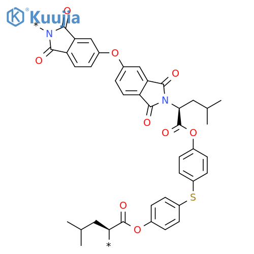 POLY[(1,3-DIHYDRO-1,3-DIOXO-2H-ISOINDOLE-2,5-DIYL)OXY(1,3-DIHYDRO-1,3-DIOXO-2H-ISOINDOLE-5,2-DIYL)[(1S)-1-(2-METHYLPROPYL)-2-OXO-1,2-ETHANEDIYL]OXY-1,4-PHENYLENETHIO-1,4-PHENYLENEOXY[(2S)-2-(2-METHYLPROPYL)-1-OXO-1,2-ETHANEDIYL]] structure