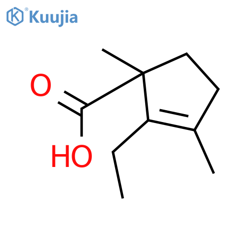 2-Cyclopentene-1-carboxylic acid, 2-ethyl-1,3-dimethyl- structure
