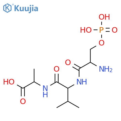 L-Alanine, N-[N-(O-phosphono-L-seryl)-L-valyl]- structure