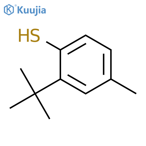 Benzenethiol, 2-(1,1-dimethylethyl)-4-methyl- structure