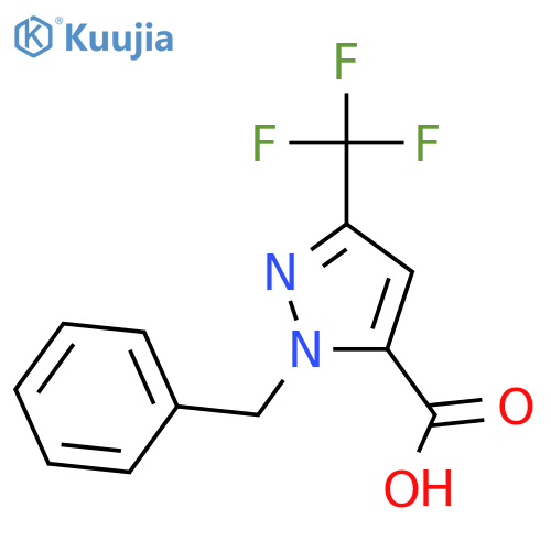 1H-PYRAZOLE-5-CARBOXYLIC ACID, 1-(PHENYLMETHYL)-3-(TRIFLUOROMETHYL)- structure