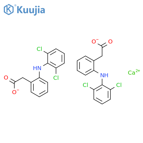 Benzeneacetic acid, 2-[(2,6-dichlorophenyl)amino]-, calcium salt (2:1) structure