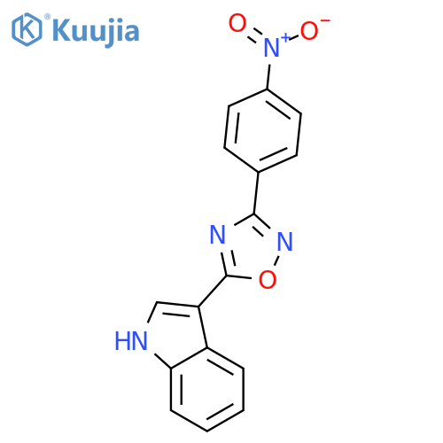 1H-Indole, 3-[3-(4-nitrophenyl)-1,2,4-oxadiazol-5-yl]- structure