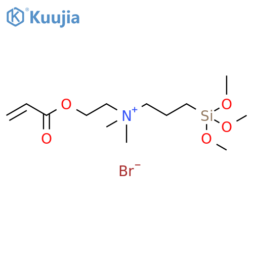 1-Propanaminium, N,N-dimethyl-N-[2-[(1-oxo-2-propen-1-yl)oxy]ethyl]-3-(trimethoxysilyl)-, bromide (1:1) structure