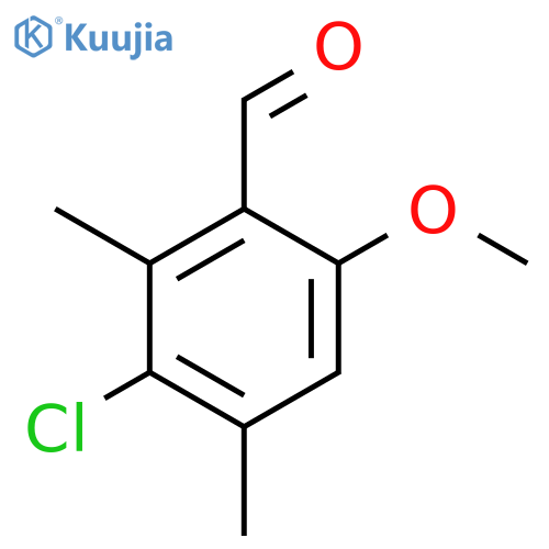 3-chloro-6-methoxy-2,4-dimethylbenzaldehyde structure