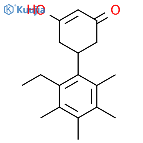 2-Cyclohexen-1-one, 5-(2-ethyl-3,4,5,6-tetramethylphenyl)-3-hydroxy- structure