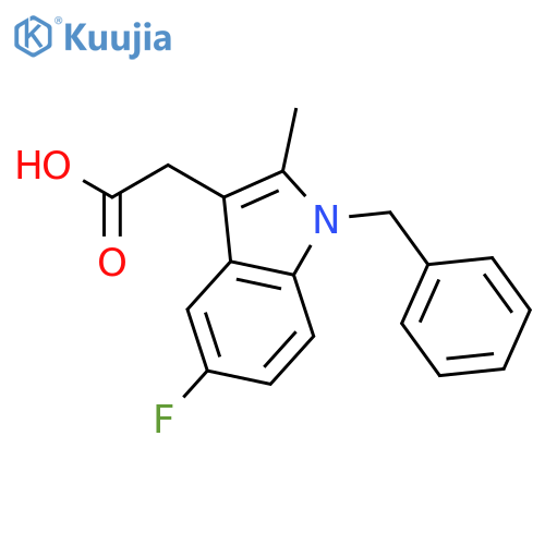 1H-INDOLE-3-ACETIC ACID, 5-FLUORO-2-METHYL-1-(PHENYLMETHYL)- structure