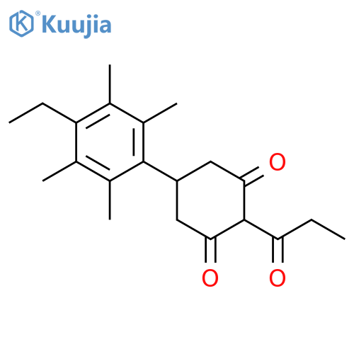 1,3-Cyclohexanedione, 5-(4-ethyl-2,3,5,6-tetramethylphenyl)-2-(1-oxopropyl)- structure