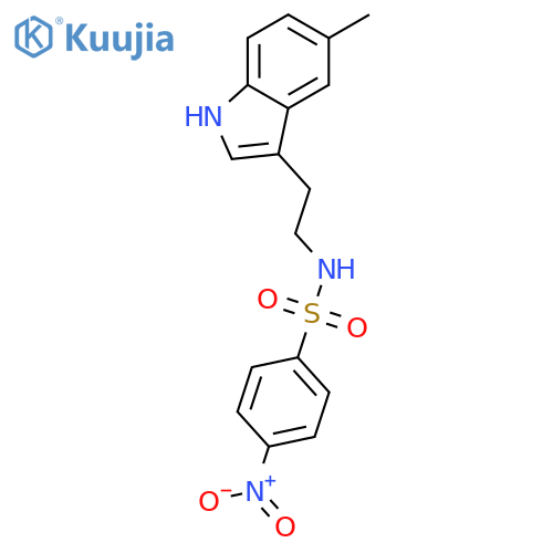 N-[2-(5-Methyl-1H-indol-3-yl)-ethyl]-4-nitro-benzenesulfonamide structure