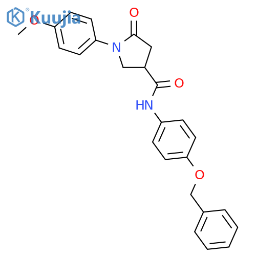 <br>1-(4-Methoxy-phenyl)-5-oxo-pyrrolidine-3-carboxylic acid (4-benzyloxy-pheny l)-amide structure