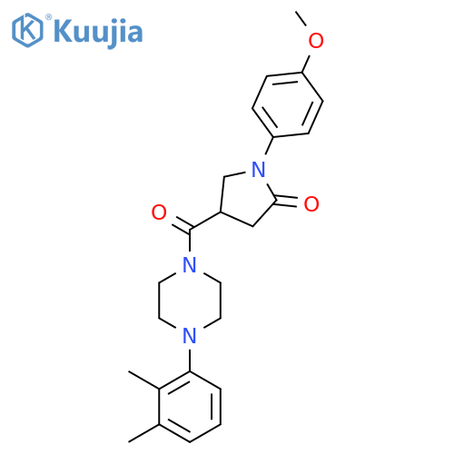 4-4-(2,3-dimethylphenyl)piperazine-1-carbonyl-1-(4-methoxyphenyl)pyrrolidin-2-one structure