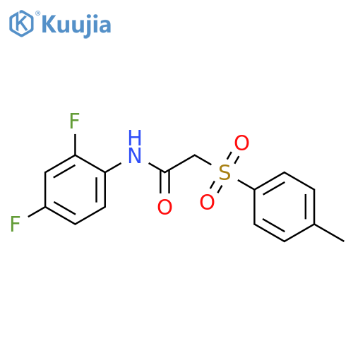 N-(2,4-difluorophenyl)-2-(4-methylbenzenesulfonyl)acetamide structure
