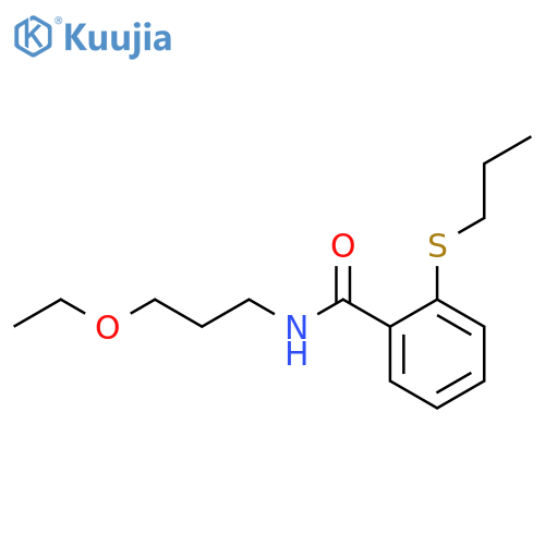 N-(3-Ethoxy-propyl)-2-propylsulfanyl-benzamide structure