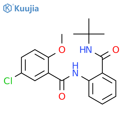 N-[2-(tert-butylcarbamoyl)phenyl]-5-chloro-2-methoxybenzamide structure