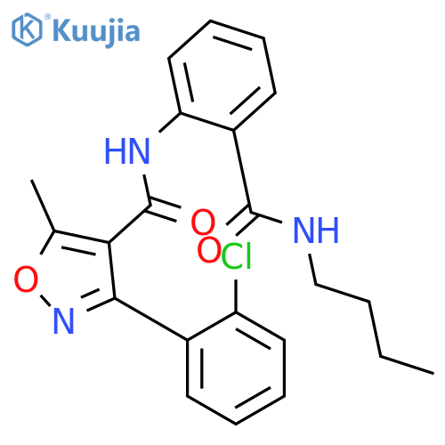 <br>3-(2-Chloro-phenyl)-5-methyl-isoxazole-4-carboxylic acid (2-butylcarbamoyl- phenyl)-amide structure