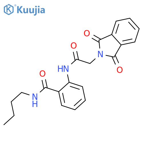 N-butyl-2-{[(1,3-dioxo-1,3-dihydro-2H-isoindol-2-yl)acetyl]amino}benzamide structure