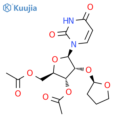 Uridine, 2'-O-(tetrahydro-2-furanyl)-, 3',5'-diacetate, (R)- structure