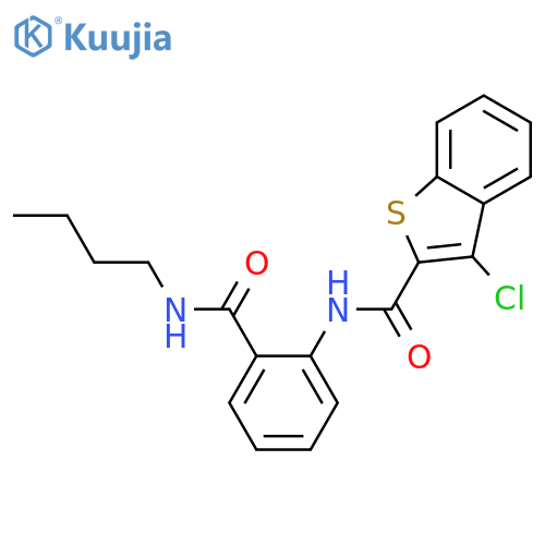N-[2-(butylcarbamoyl)phenyl]-3-chloro-1-benzothiophene-2-carboxamide structure