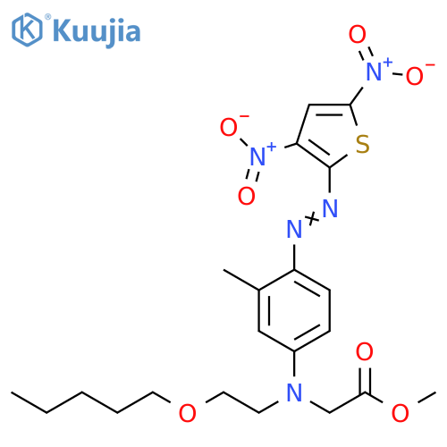Glycine,N-[4-[(3,5-dinitro-2-thienyl)azo]-3-methylphenyl]-N-[2-(pentyloxy)ethyl]-,methyl ester structure