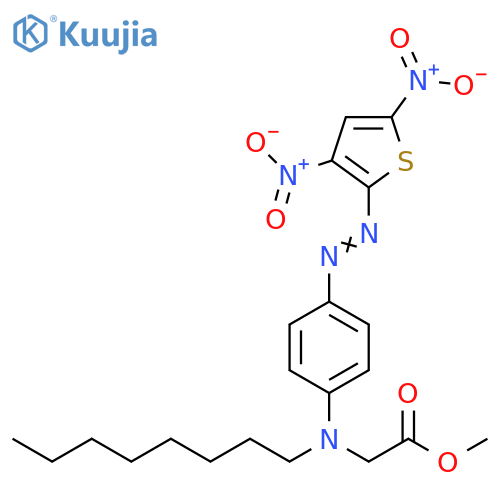 Glycine, N-[4-[(3,5-dinitro-2-thienyl)azo]phenyl]-N-octyl-, methyl ester structure