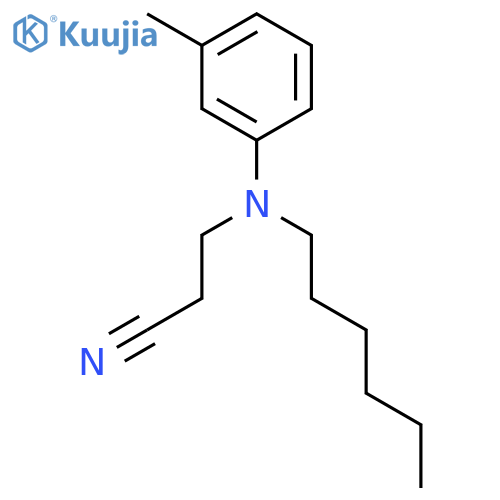Propanenitrile, 3-[hexyl(3-methylphenyl)amino]- structure