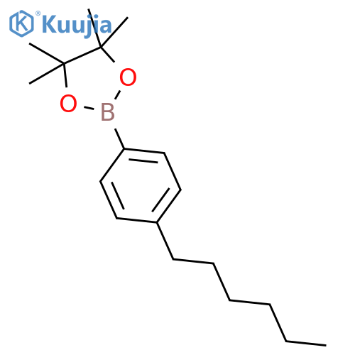 2-(4-hexylphenyl-4,4,5,5-tetramethyl-1,3,2-dioxaborolane structure