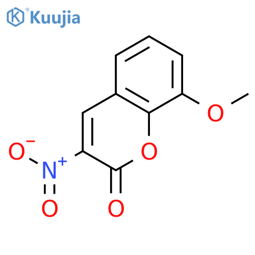 2H-1-Benzopyran-2-one, 8-methoxy-3-nitro- structure