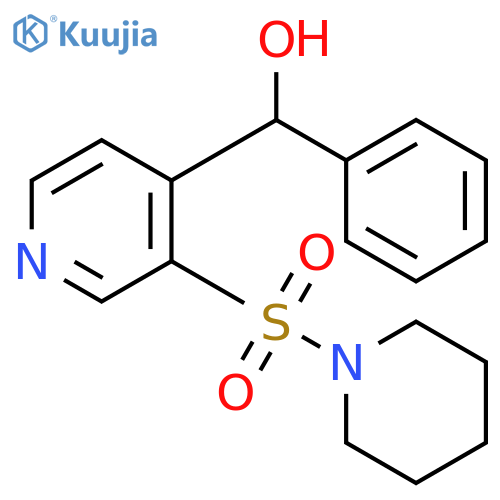 Piperidine, 1-[[4-(hydroxyphenylmethyl)-3-pyridinyl]sulfonyl]- structure