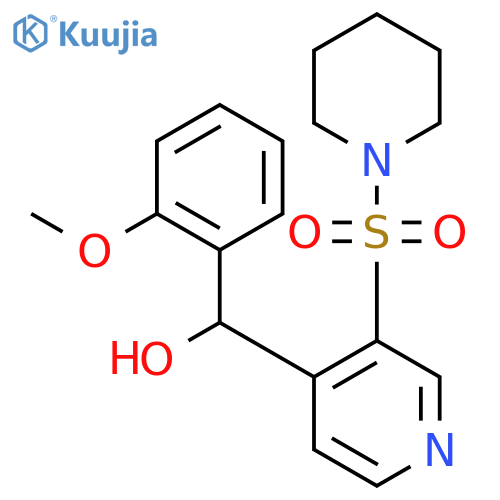 Piperidine, 1-[[4-[hydroxy(2-methoxyphenyl)methyl]-3-pyridinyl]sulfonyl]- structure