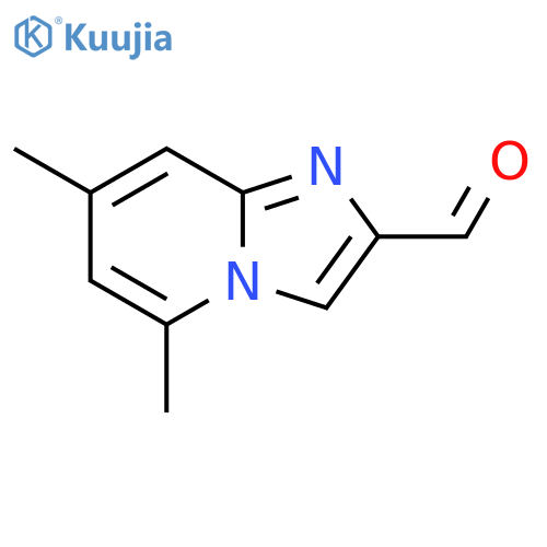 5,7-dimethyl-Imidazo[1,2-a]pyridine-2-carboxaldehyde structure