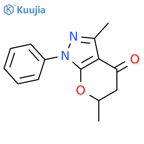 Pyrano[2,3-c]pyrazol-4(1H)-one,5,6-dihydro-3,6-dimethyl-1-phenyl- structure