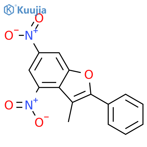 Benzofuran, 3-methyl-4,6-dinitro-2-phenyl- structure