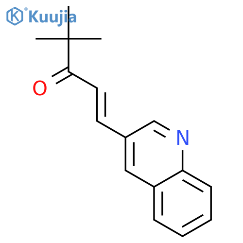 1-PENTEN-3-ONE, 4,4-DIMETHYL-1-(3-QUINOLINYL)- structure
