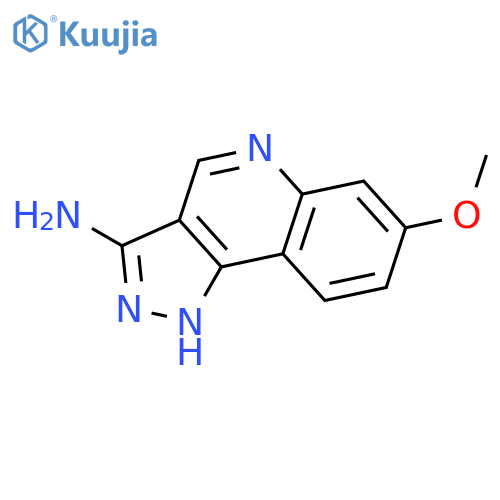 1H-Pyrazolo[4,3-c]quinolin-3-amine, 7-methoxy- structure
