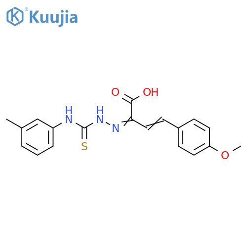 3-Butenoic acid, 4-(4-methoxyphenyl)-2-[2-[[(3-methylphenyl)amino]thioxomethyl]hydrazinylidene]- structure