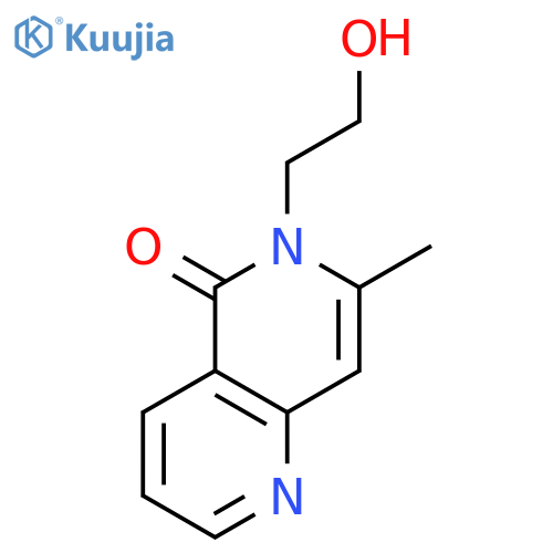 1,6-Naphthyridin-5(6H)-one, 6-(2-hydroxyethyl)-7-methyl- structure