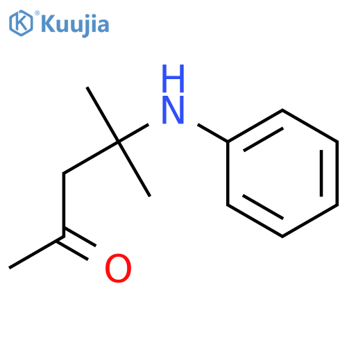 4-anilino-4-methylpentan-2-one structure