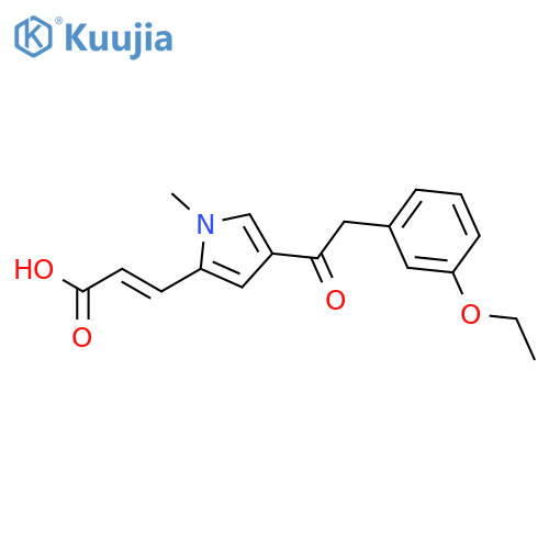 2-PROPENOIC ACID, 3-[4-[(3-ETHOXYPHENYL)ACETYL]-1-METHYL-1H-PYRROL-2-YL]- structure