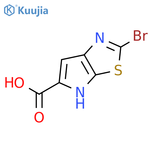 2-bromo-4H-pyrrolo3,2-d1,3thiazole-5-carboxylic acid structure