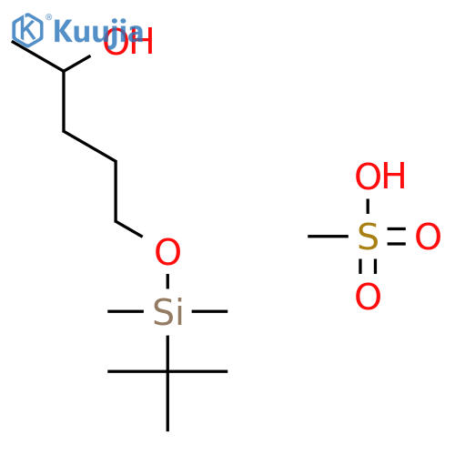 2-PENTANOL, 5-[[(1,1-DIMETHYLETHYL)DIMETHYLSILYL]OXY]-, METHANESULFONATE structure