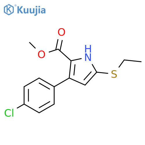 Glycine, N-[(1E)-3-(4-chlorophenyl)-1-(ethylthio)-3-oxo-1-propenyl]-,methyl ester structure