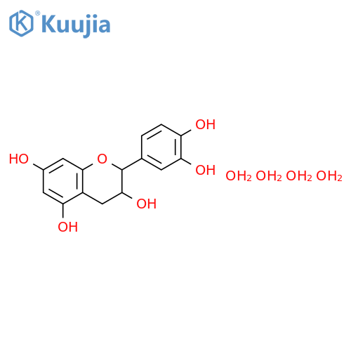 (2R,3S)-2-(3,4-dihydroxyphenyl)-3,4-dihydro-2H-chromene-3,5,7-triol tetrahydrate structure