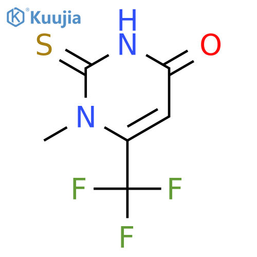 4(1H)-Pyrimidinone, 2,3-dihydro-1-methyl-2-thioxo-6-(trifluoromethyl)- structure