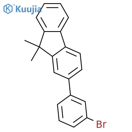 9H-FLUORENE, 2-(3-BROMOPHENYL)-9,9-DIMETHYL- structure
