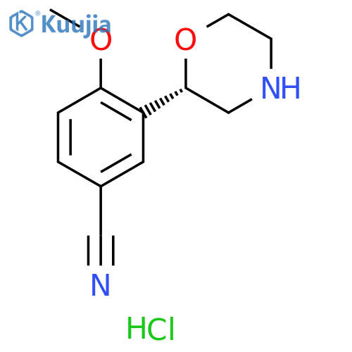 4-Methoxy-3-(2S)-2-morpholinyl-benzonitrile Hydrochloride structure